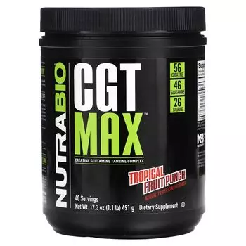 CGT MAX, пунш из тропических фруктов, 1,1 фунта (491 г) Nutrabio