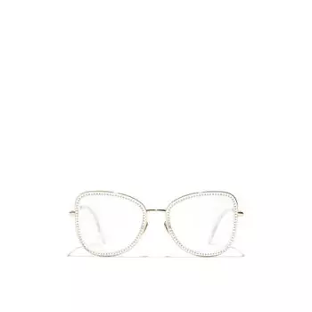 Ch2208b очки в металлической квадратной оправе Chanel, желтый