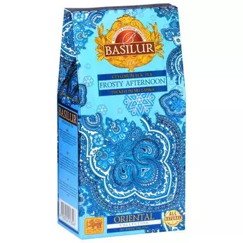 Чай BASILUR Frosty Afternoon цейлонский черный листовой с васильками, маракуйей и апельсином, 100 г х 12 шт. sarcia.eu
