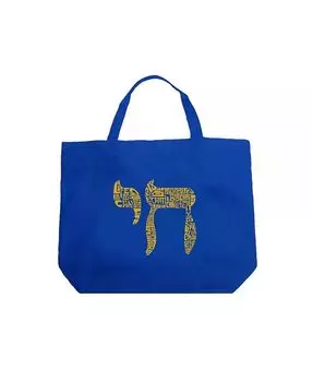 Чай — большая сумка-тоут Word Art La Pop Art, черный