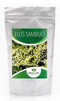 Чай из бузины, бузина черная, чай из бузины пятнистый, Sambucus Nigra, Flos Sambuci 400G Herbanordpol