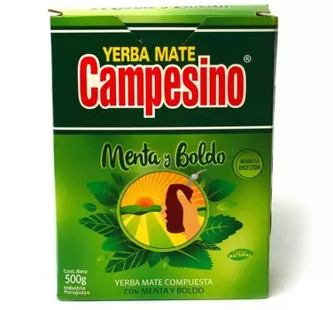 Чай мате Йерба Campesino Menta y Boldo 500г - Чай мате с мятой и травами 0,5кг - Чай мате Йерба из Парагвая