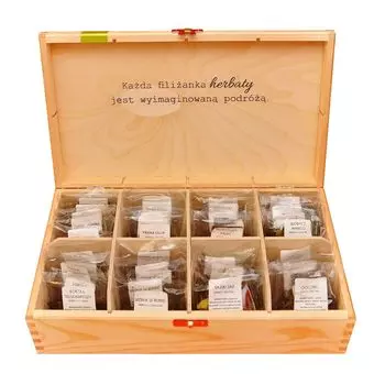 Чай в коробочке для чая 32шт для подарочного набора листового чая в деревянной коробке Winoszarnia