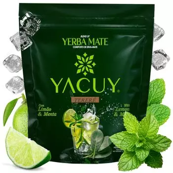 Чай Yerba Mate YACUY Terere Lemon Mint 500 г с ароматом лимона и мяты Mate Green