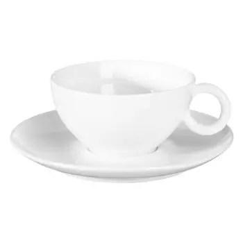 Чайная чашка ASA Selection Moa с блюдцем, фарфор, белый, 200 мл, 92050017