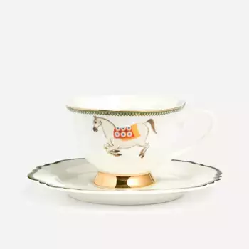 Чайная чашка Persia El Corte Ingls с блюдцем, белый