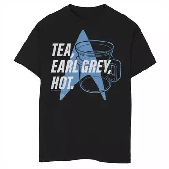 Чайная футболка Earl Grey с рисунком Star Trek Next Generation для мальчиков 8–20 лет Licensed Character