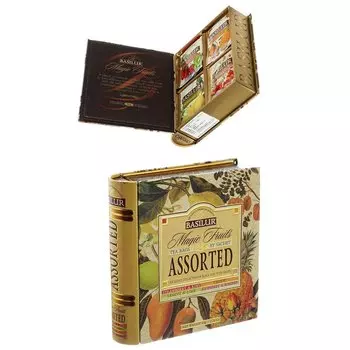 Чайная книга Basilur Чайный набор «Волшебные фрукты» 4 вида подарочного чайного набора