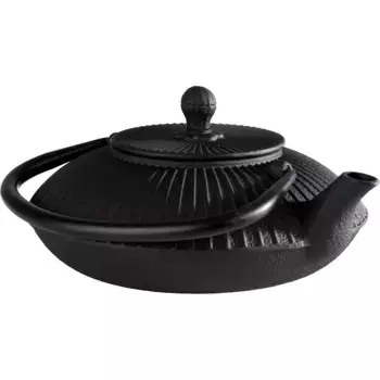 Чайник APS «Азия», 0,8 л, включая ситечко, чугунный, внутри эмалированный, черный