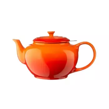Чайник Le Creuset из нержавеющей стали объемом 1,3 л с заварочным устройством, апельсин