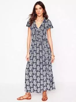 Чайное платье из джерси nicola paisley Boden, темно-синий