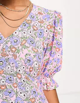 Чайное платье миди миди Nothing's Child Petite Delilah с цветочным принтом