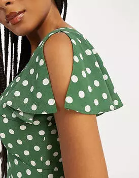 Чайное платье мини с длинными рукавами и пуговицами ASOS DESIGN