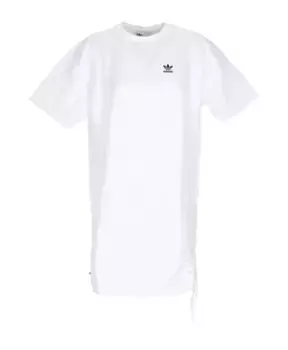 Чайное платье с плетеными шнурками Adidas, белый