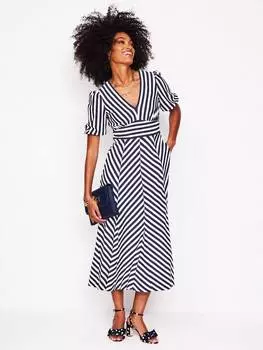 Чайное платье в полоску Boden, цвет Navy/Ivory