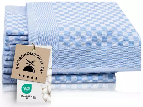 Чайные полотенца набор Zollner, синий