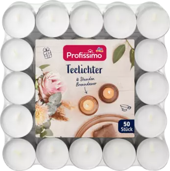 Чайные свечи алюминиевые 50 шт. Profissimo