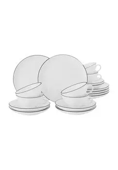 Чайный сервиз Lido Black Line, 18 шт Seltmann Weiden, белый