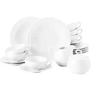 Чайный сервиз Seltmann Weiden «Набор посуды Трио», (набор, 20 предметов), Производство Германия, 20 предметов, на 6 персон, белый