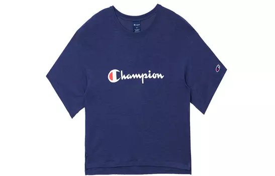 Champion Футболка японская версия женская темно-синяя