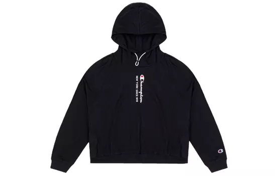 Champion Футболка с длинным рукавом, женская, черная