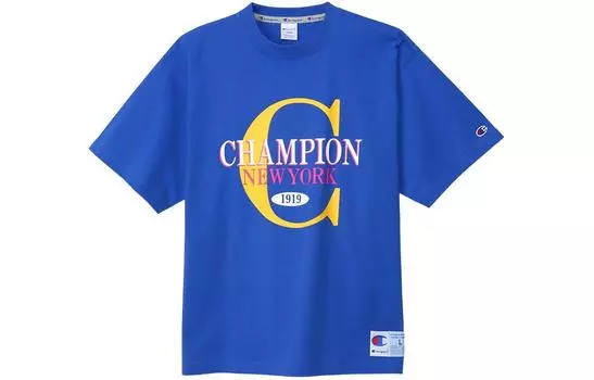 Champion Футболка унисекс королевского синего цвета