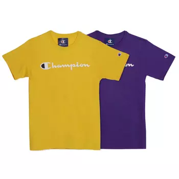Champion Футболка унисекс, версия для США, 2 шт., желтый+фиолетовый