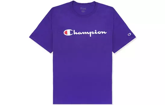Champion Футболка унисекс, версия для США, фиолетовая