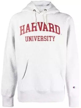 Champion худи с принтом Harvard, серый