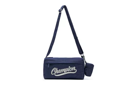 Champion Сумка через плечо из ткани и искусственной кожи среднего размера унисекс, цвет: дымчато-серый/синий/кофейно-коричневый/черный