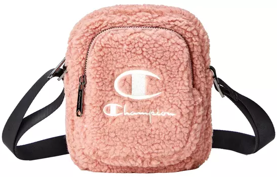 Champion Сумка через плечо из ткани унисекс цвета экрю/коричневый/розовый