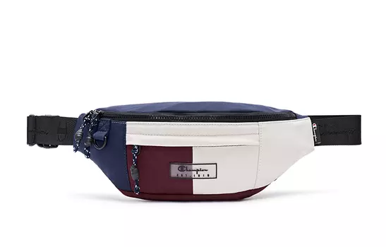 Champion Сумка-пояс из ткани с синтетической кожей, маленького размера, унисекс, синего/темно-красного/темно-зеленого цвета