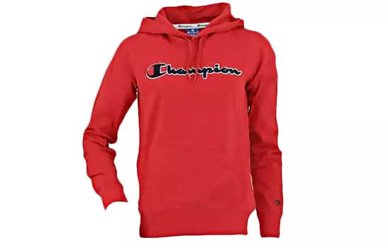 Champion Толстовка с капюшоном, женская, красная