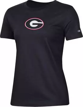 Champion Женская футболка Georgia Bulldogs Black University 2.0