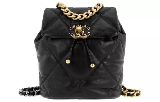 CHANEL 19-сумочный рюкзак из овчины, мини, женский, черный