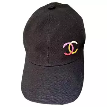 CHANEL Бейсболка женская хлопковая, черная