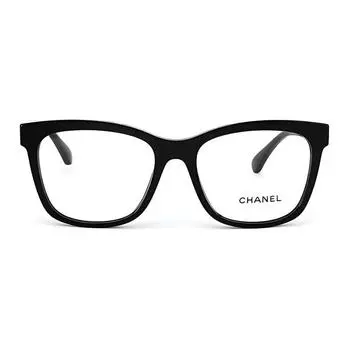 CHANEL Квадратная оправа для очков Plate Frame, женская, черная