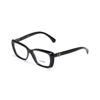 CHANEL Оправа для очков из ацетата неправильной формы, унисекс, черная