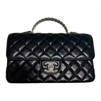 CHANEL Сумка через плечо из овчины, женская, черная