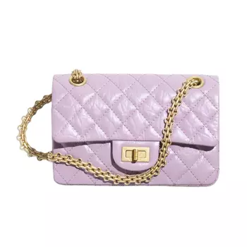 CHANEL Сумка через плечо из старой телячьей кожи, 2,55, обычная женская, сиреневая