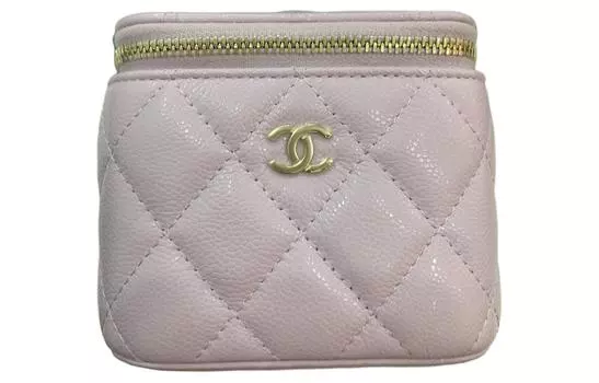 CHANEL Сумка через плечо из телячьей кожи, унисекс, светло-фиолетовая