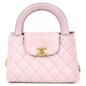 CHANEL Сумка через плечо из телячьей кожи, мини-сумка, женская, светло-розовая