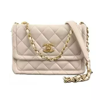 CHANEL Сумка из овчины, сумка через плечо, женская, белая