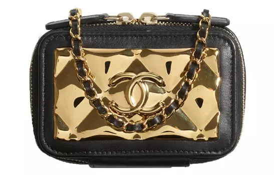 CHANEL Сумка-клатч из овчины, сумка через плечо, женская, черная