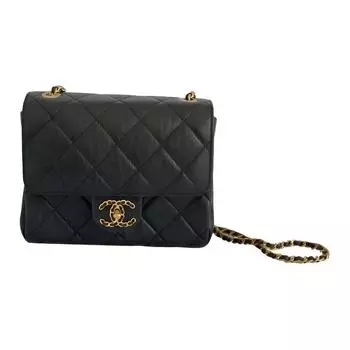 CHANEL Сумка-кроссбоди, женская, черная, из коровьей кожи, ранняя весна, 22 цента