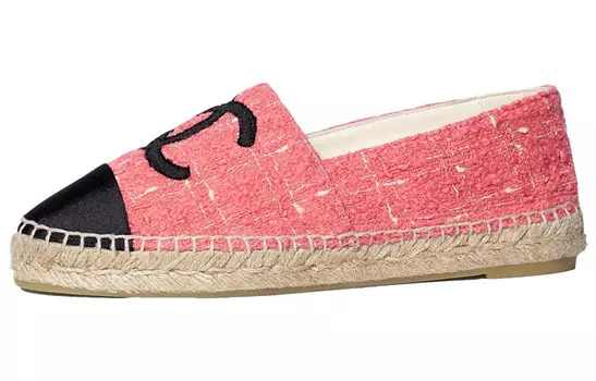 Женские эспадрильи Chanel, розовый/черный