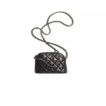 CHANEL Женский клатч из овчины на одно плечо, черный