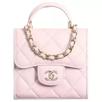 CHANEL Женский клатч из овчины, розовый