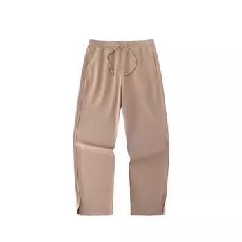 CHAOJIANTA Повседневные брюки женские классические серо-коричневые-4