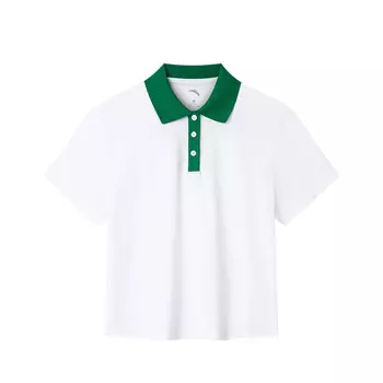 CHAOJIANTA Женская рубашка-поло «Снежинка» белого цвета